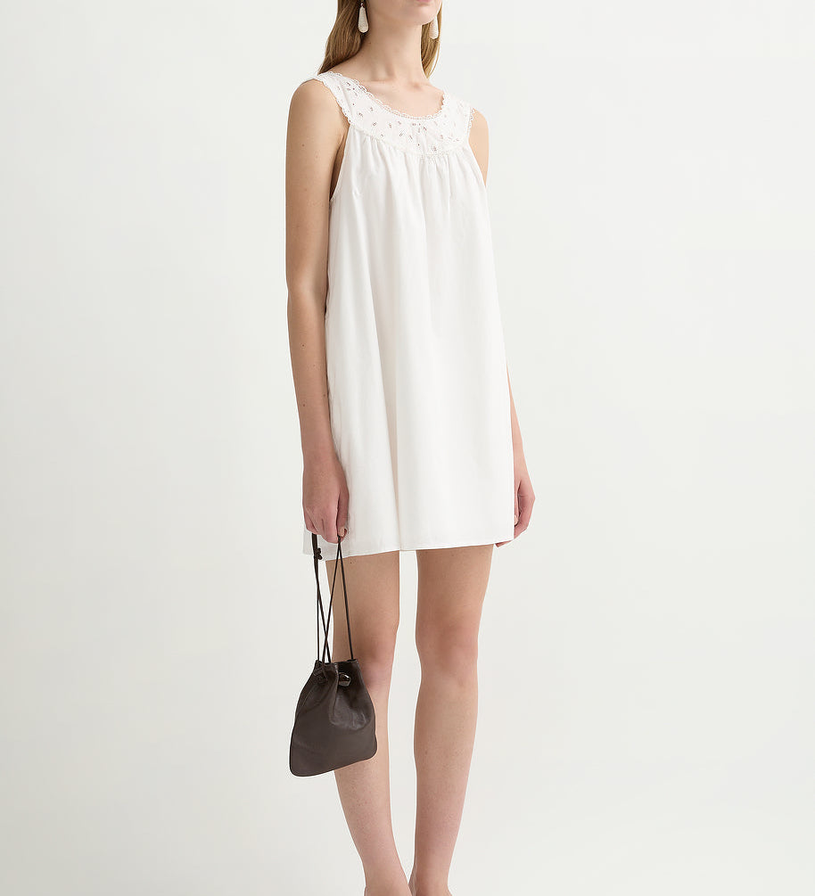 Posse - SALMA MINI DRESS - VINTAGE WHITE