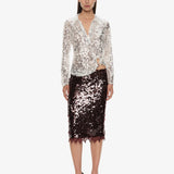 Christopher Esber - Opaline Sequin Long Sleeve Polo