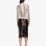 Christopher Esber - Opaline Sequin Long Sleeve Polo