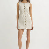 Posse - EMMA BUTTON DOWN DRESS - NATURAL