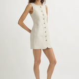 Posse - EMMA BUTTON DOWN DRESS - NATURAL