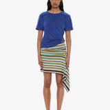 Christopher Esber - Stripe Knit Extension Drape Mini Skirt
