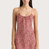 Faithfull - Pau Mini Dress Peony Stamp Garnet - Final Sale