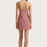 Faithfull - Pau Mini Dress Peony Stamp Garnet - Final Sale