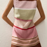 Faithfull - Flor Mini Dress Barragan Stripe Dusty Mauve