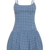 Faithfull - Pelea Mini Dress Vintage Blue Check