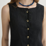Posse - EMMA BUTTON DOWN DRESS - BLACK