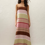Faithfull - Yolina Maxi Dress Barragan Stripe Dusty Mauve