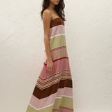Faithfull - Yolina Maxi Dress Barragan Stripe Dusty Mauve