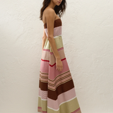 Faithfull - Yolina Maxi Dress Barragan Stripe Dusty Mauve