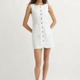 Posse - EMMA BUTTON DOWN DRESS - IVORY