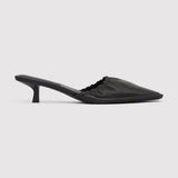 St. Agni - Gathered Kitten Heels - Black