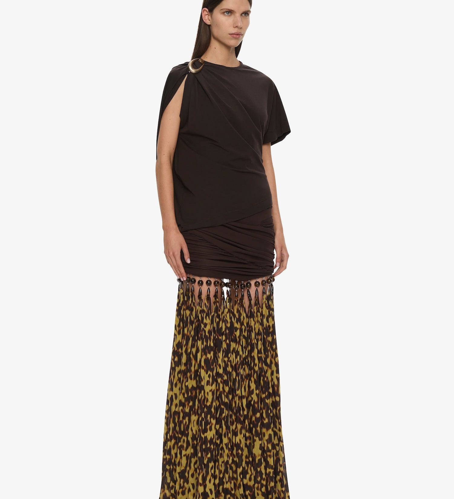 Christopher Esber - Tortoiseshell Droplet Jersey Skirt