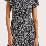 Faithfull - Valras Mini Dress Amaryllis Floral Black - Final Sale