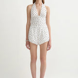 Posse - EDIE TOP - CREAM BLUE POLKA DOT
