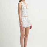 Posse - EDIE TOP - CREAM BLUE POLKA DOT