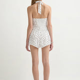 Posse - EDIE TOP - CREAM BLUE POLKA DOT