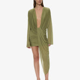 Christopher Esber - Ripple Drape Long Sleeve Mini Dress