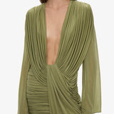 Christopher Esber - Ripple Drape Long Sleeve Mini Dress