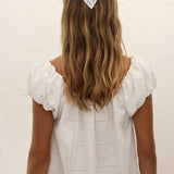 Faithfull - Clementina Head Scarf Handkerchief Broderie White