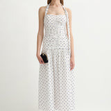 Posse - EDIE DRESS - CREAM BLUE POLKA DOT