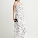 Posse - EDIE DRESS - CREAM BLUE POLKA DOT