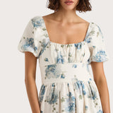 Faithfull - Dalia Midi Dress Cecile Floral Pale Blue