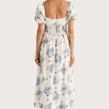 Faithfull - Dalia Midi Dress Cecile Floral Pale Blue