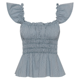 Faithfull - Janne Top Hanne Gingham Vintage Navy