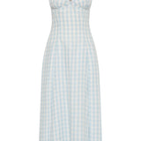 Faithfull - Adalee Midi Dress Gingham Sky Blue