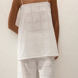 Faithfull - Mora Top Handkerchief Broderie White