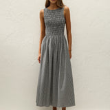 Faithfull - Carina Maxi Dress Cantinho Gingham Black