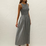 Faithfull - Carina Maxi Dress Cantinho Gingham Black
