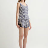 Posse - SADIE TOP - NAVY GINGHAM