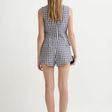 Posse - SADIE TOP - NAVY GINGHAM