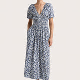 Faithfull - Valras Midi Dress Leilani Mid Blue - Final Sale