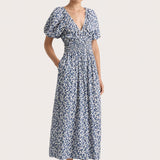 Faithfull - Valras Midi Dress Leilani Mid Blue - Final Sale