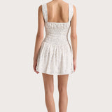 Faithfull - Yerres Mini Dress Blossom Egg Shell Powder Blue - Final Sale