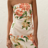 Faithfull - Eleanore Strapless Top Jardines Floral