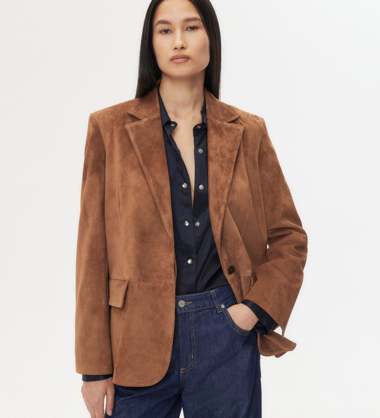 TWP - Jillian Blazer in Heavy Suede