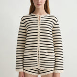 Posse - HENRY CARDIGAN - CREAM & BLACK