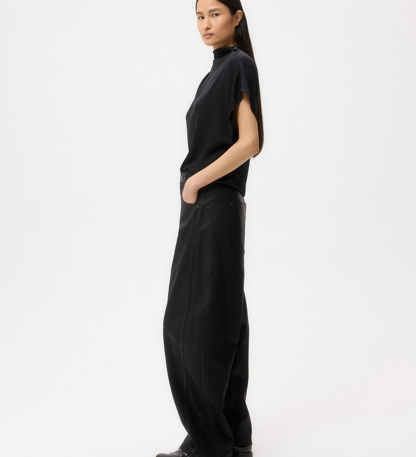 TWP - Beryl Pant in Coated Denim