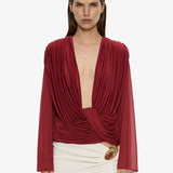 Christopher Esber - Ripple Drape Long Sleeve Top