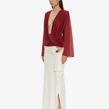 Christopher Esber - Ripple Drape Long Sleeve Top