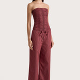 Faithfull - Jilliane Top Wine Stripe - Final Sale