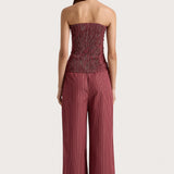 Faithfull - Jilliane Top Wine Stripe - Final Sale