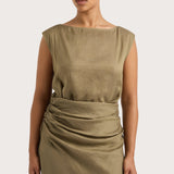 Faithfull - Adelia Maxi Dress Khaki - Final Sale