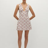 Faithfull - Mela Mini Dress Hazy Rose Deep Red