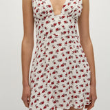 Faithfull - Mela Mini Dress Hazy Rose Deep Red
