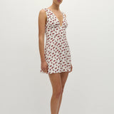Faithfull - Mela Mini Dress Hazy Rose Deep Red